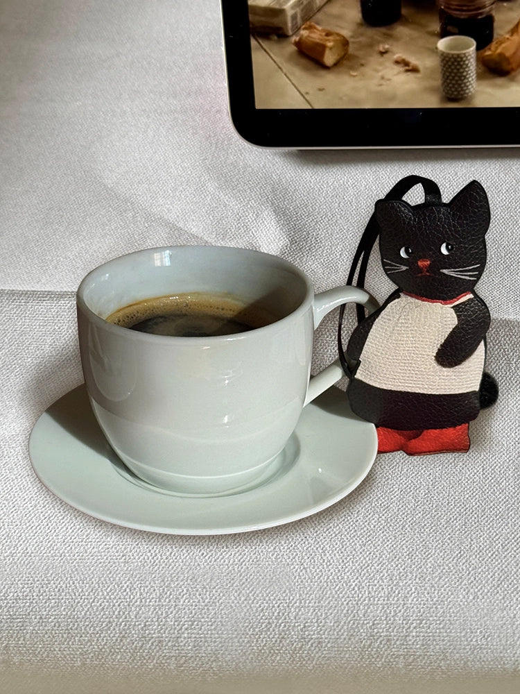 Black Cat & Apple Double-Sided Charm - TRLab Shop