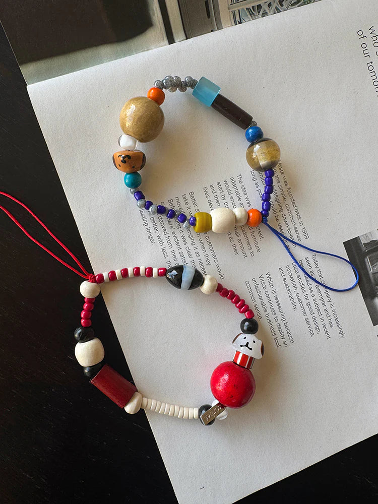 Happy Puppy Beaded Phone Charm - TRLab Shop