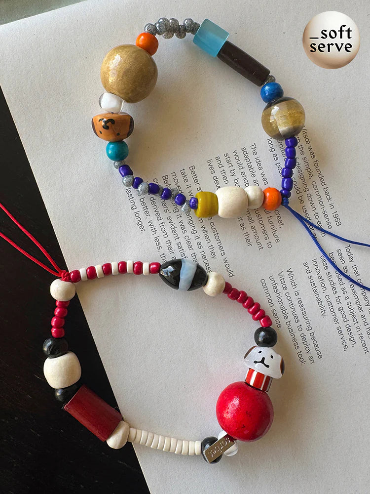 Happy Puppy Beaded Phone Charm - TRLab Shop