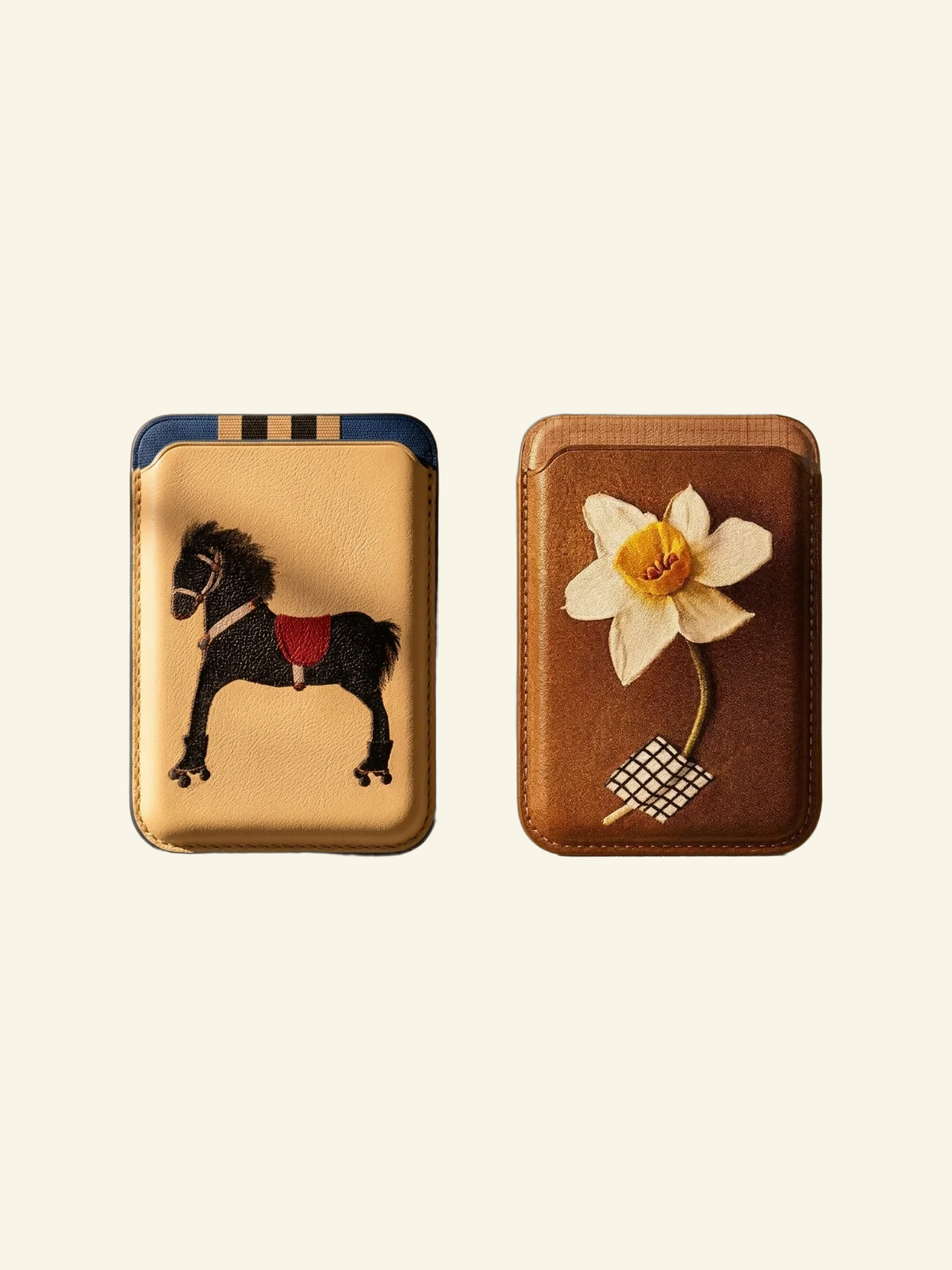 Flower Horse Magnetic Card Holder