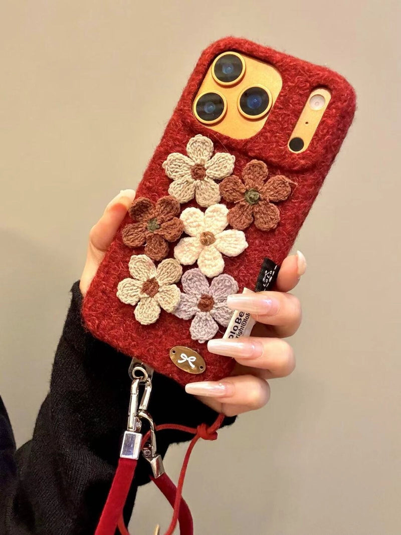 Embroidered Flower Phone Case - TRLab Shop