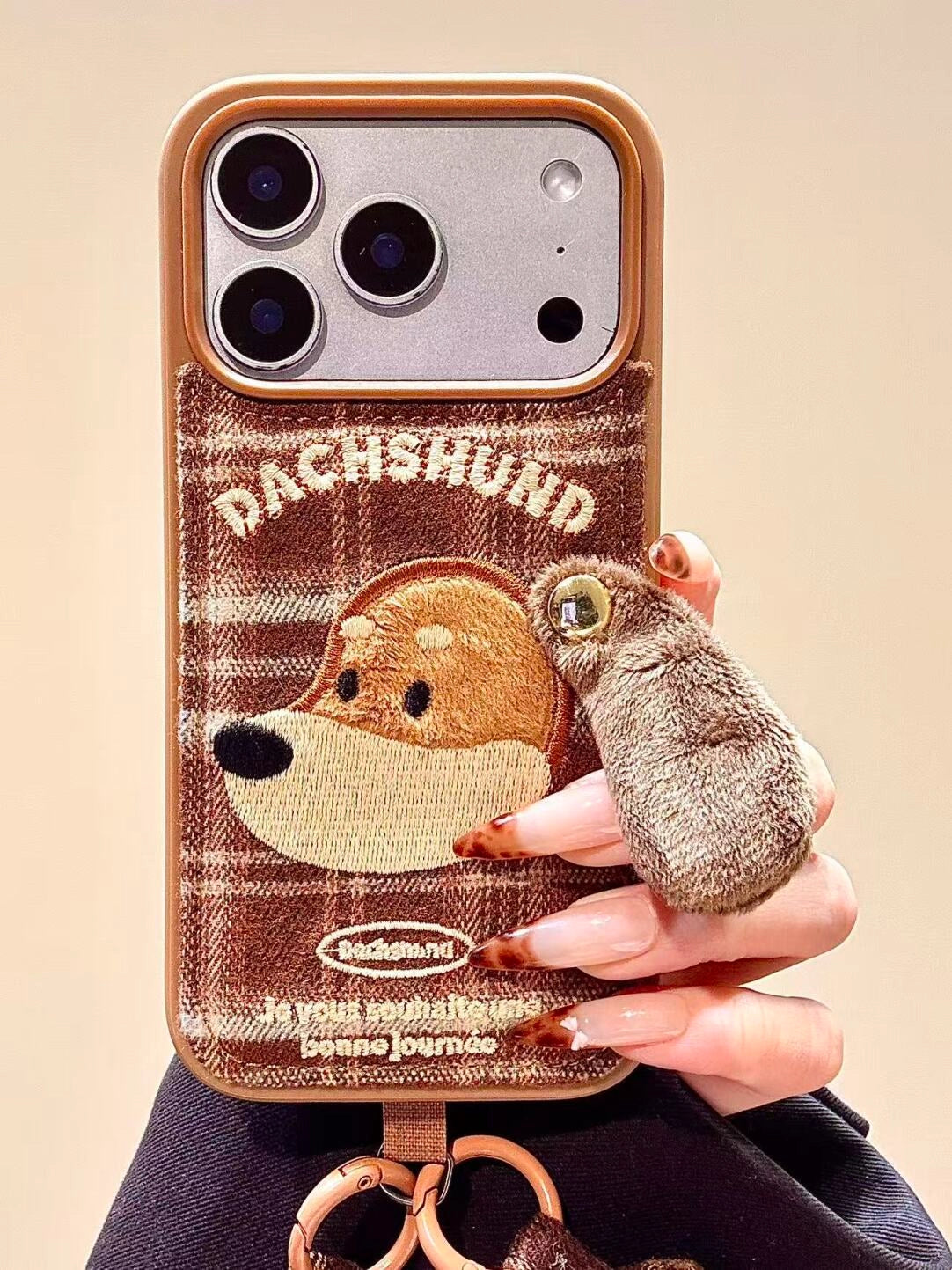 Big Ear Puppy Embroidered Phone Case - TRLab Shop