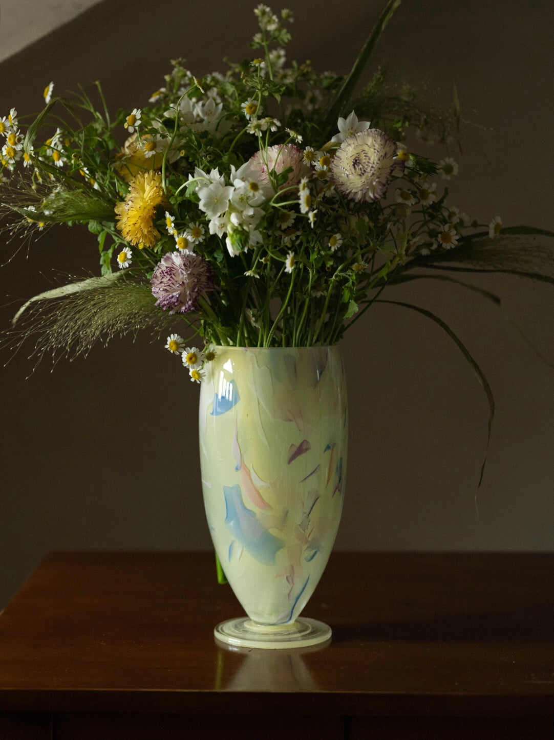 Luminous Fragment Glass Vase by TRLab Shop with a sleek, modern design and iridescent glass finish.