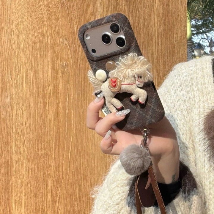 Argyle stuffed Pony Phone Case - TRLab Shop
