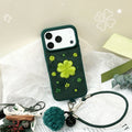 Embroidered Four-leaf Clover Phone Case - TRLab Shop