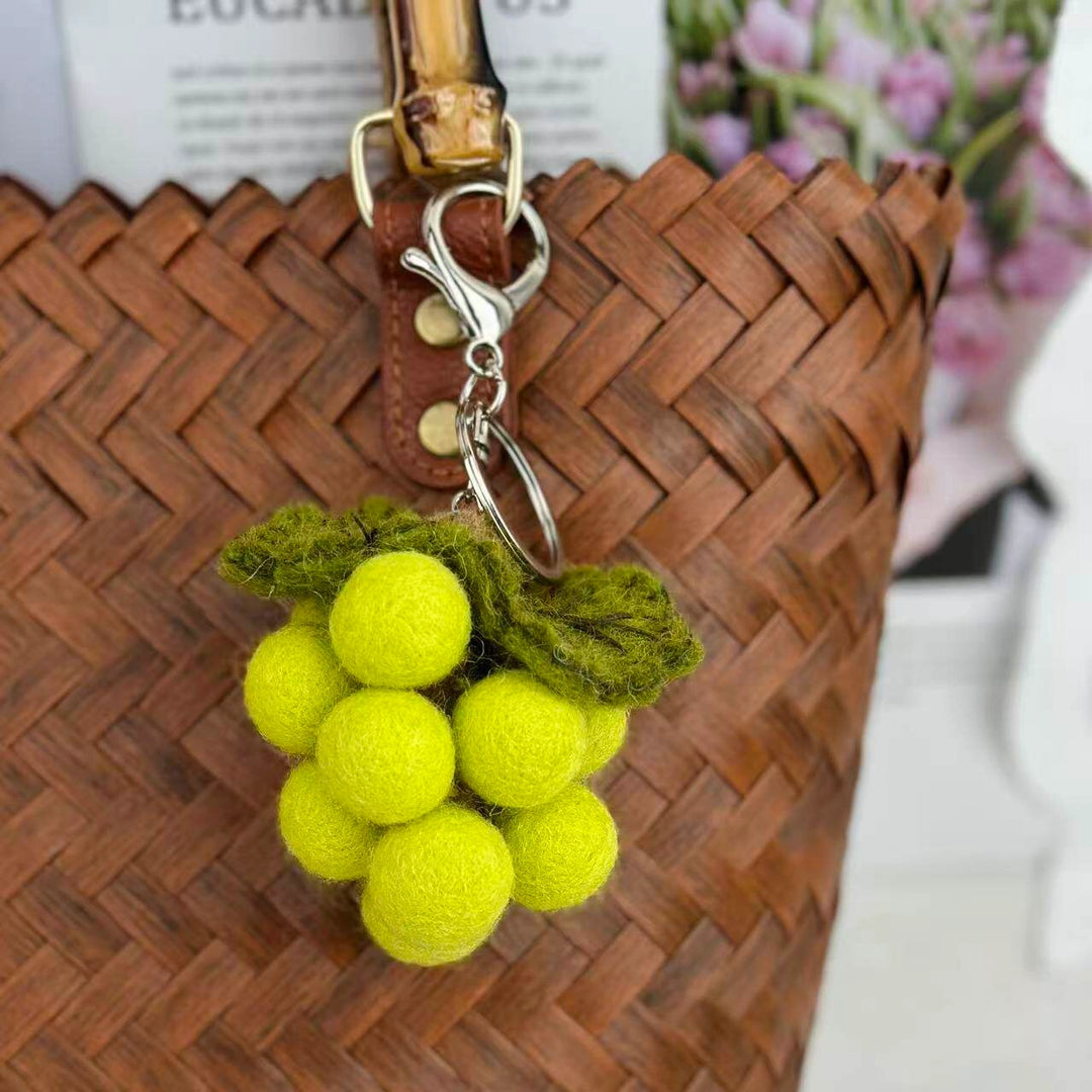 Felted Verdant Grapes Charm - TRLab Shop