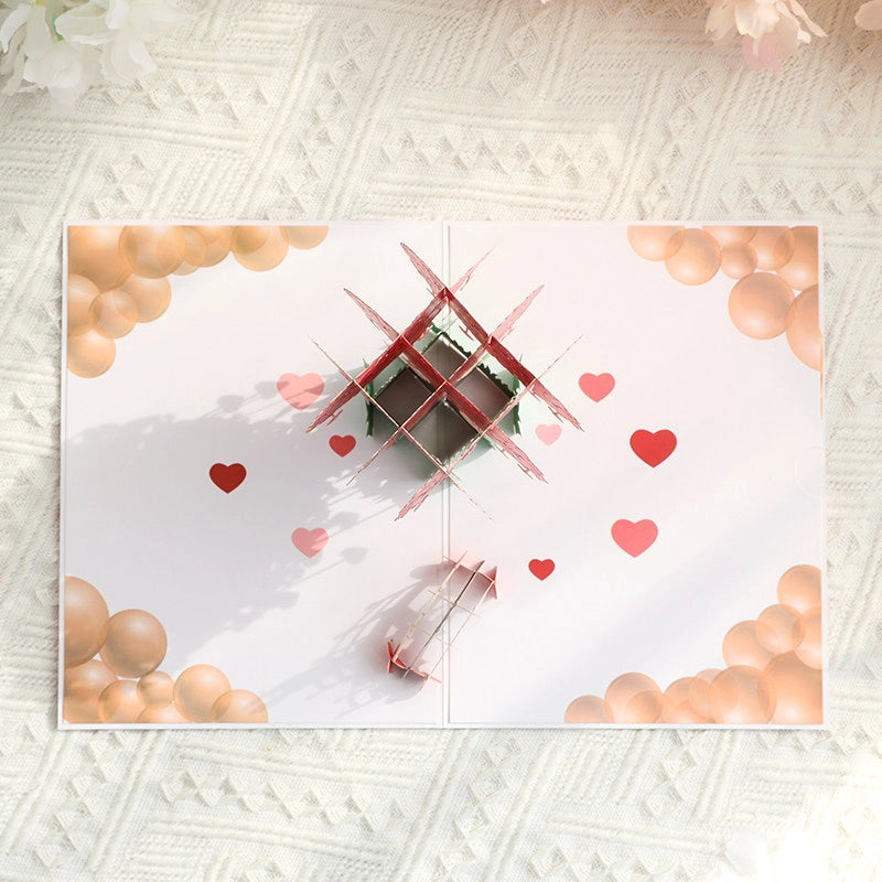 Love Heart Tree 3D Pop Up Paper Art Greeting Card