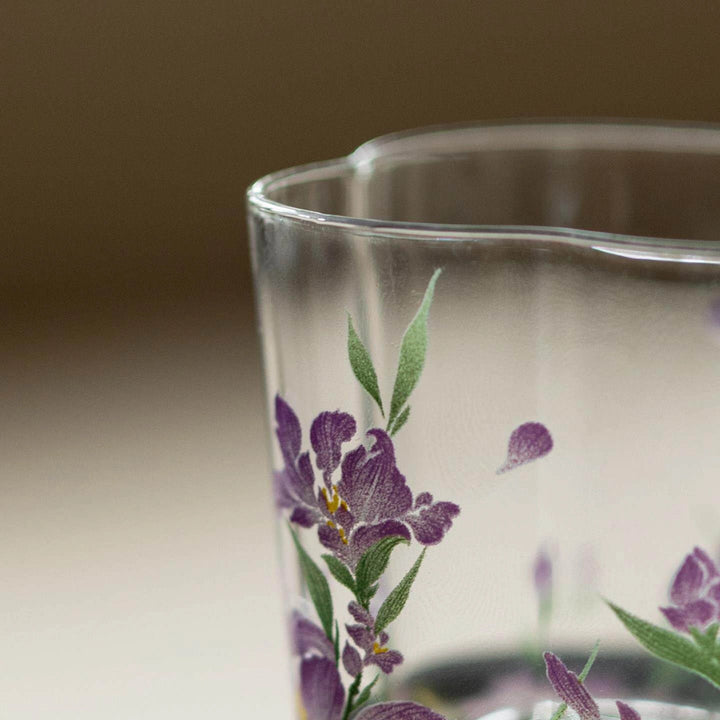 Purple-Pink Iris Glass Tumbler