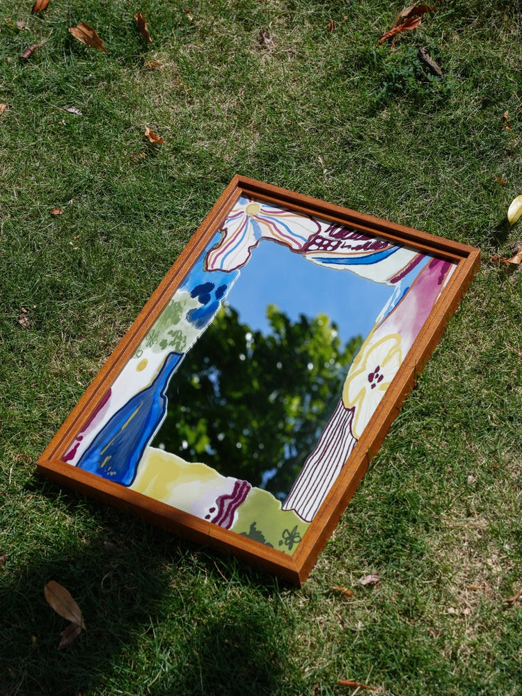 Reflected Bloom Mirror Wall Art