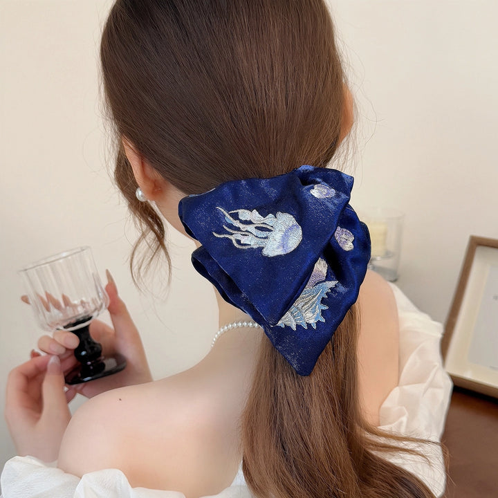 Deep-Sea Alabaster Wavy Hem Scrunchie - TRLab Shop