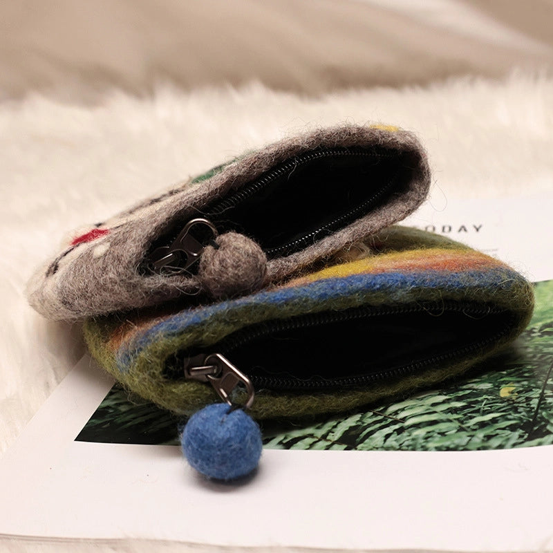 Felted Prairie Pastures Coin Pouch