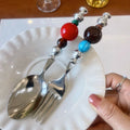 Colorful Beads Stainless Steel Spoon & Fork - TRLab Shop