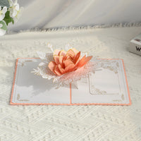 Rose 3D Pop Up Paper Art Greeting Card
