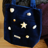 Natural Shell Velvet Handbag
