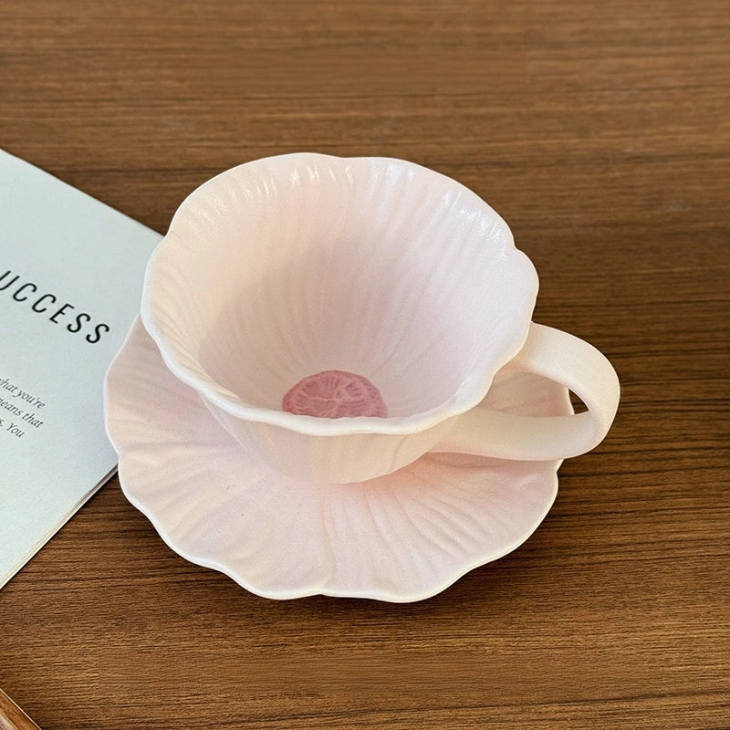 Floral Ceramic Cup & Saucer Set