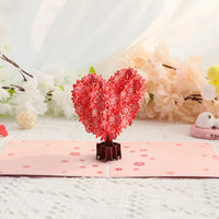 Love Heart Sakura 3D Pop Up Paper Art Greeting Card