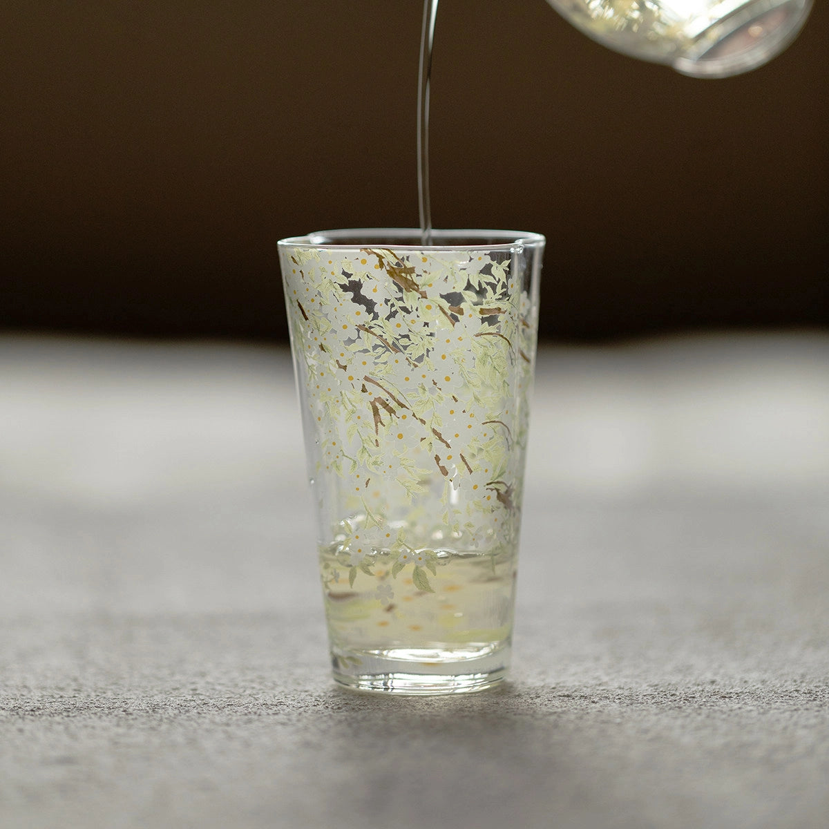 Pear-Blossom Glass Tumbler