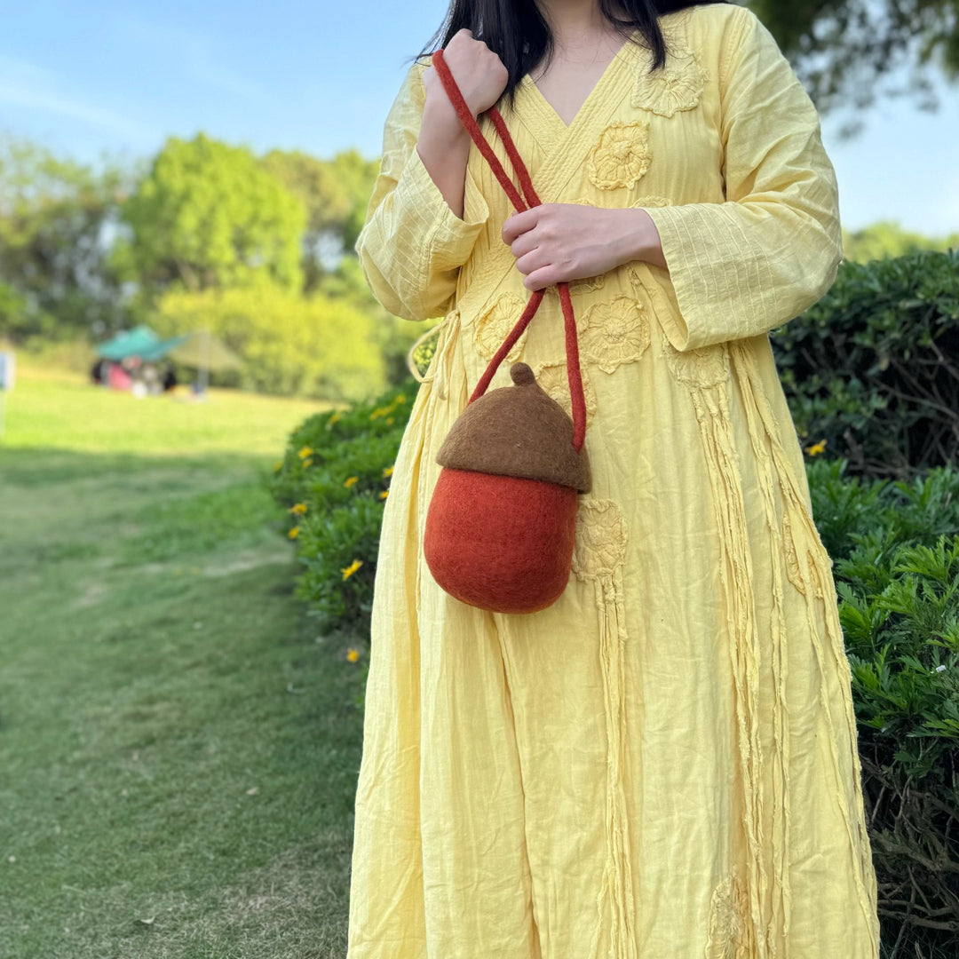 Felted Harvest Nut Hangbag