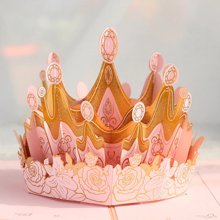 Queen's Crown 3D Pop Up Paper Art Greeting Card