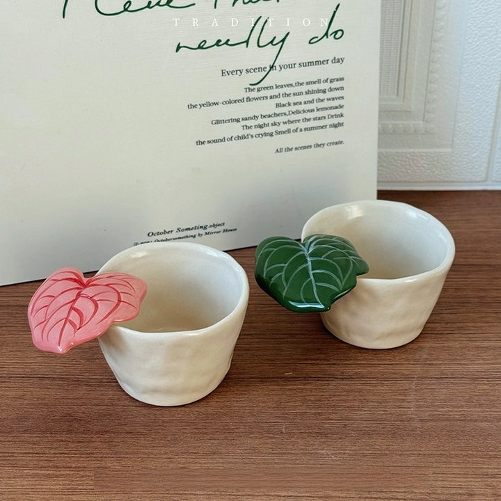 Ceramic Leaf Handle Cup - TRLab Shop