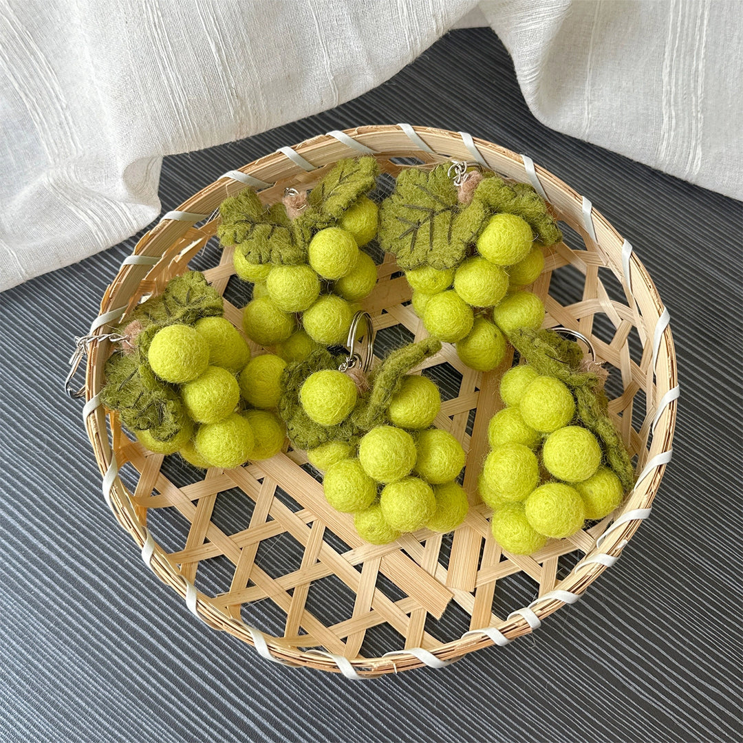 Felted Verdant Grapes Charm - TRLab Shop