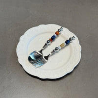 Abyssal Amber Beads Stainless Steel Spoon & Fork
