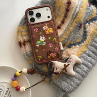 Embossed embroidered pony phone case by TRLab Shop featuring colorful pony design on durable fabric.