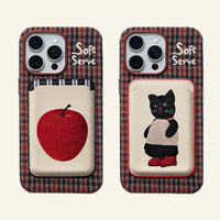 Black Cat & Apple MagSafe Card Holder