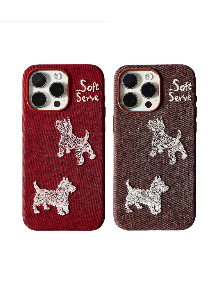 Red & Purple Puppy Phone Case - TRLab Shop