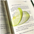 Translucent fruit-shaped acrylic bookmark with colorful fruit illustrations, ideal for marking pages in books.