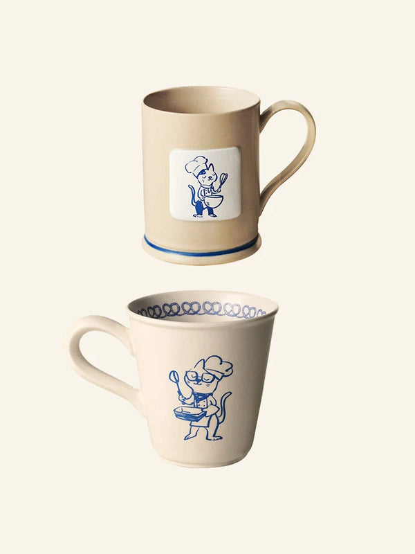 Joyful Kitty Chef Hand-Painted Mug - TRLab Shop