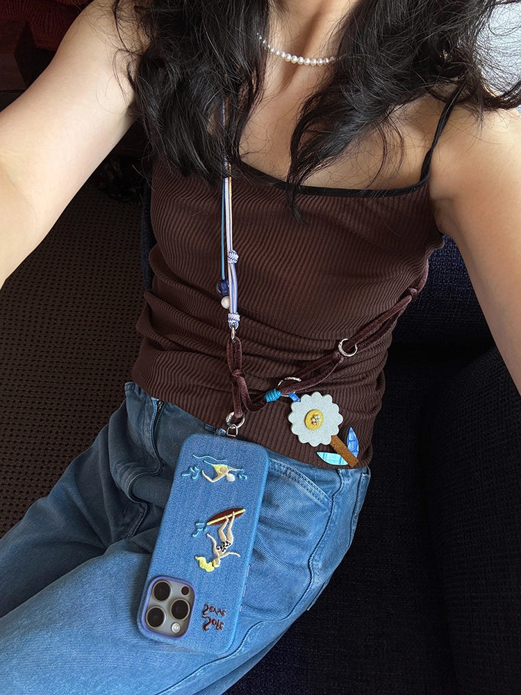 Patchwork Posy Adjustable Phone Strap