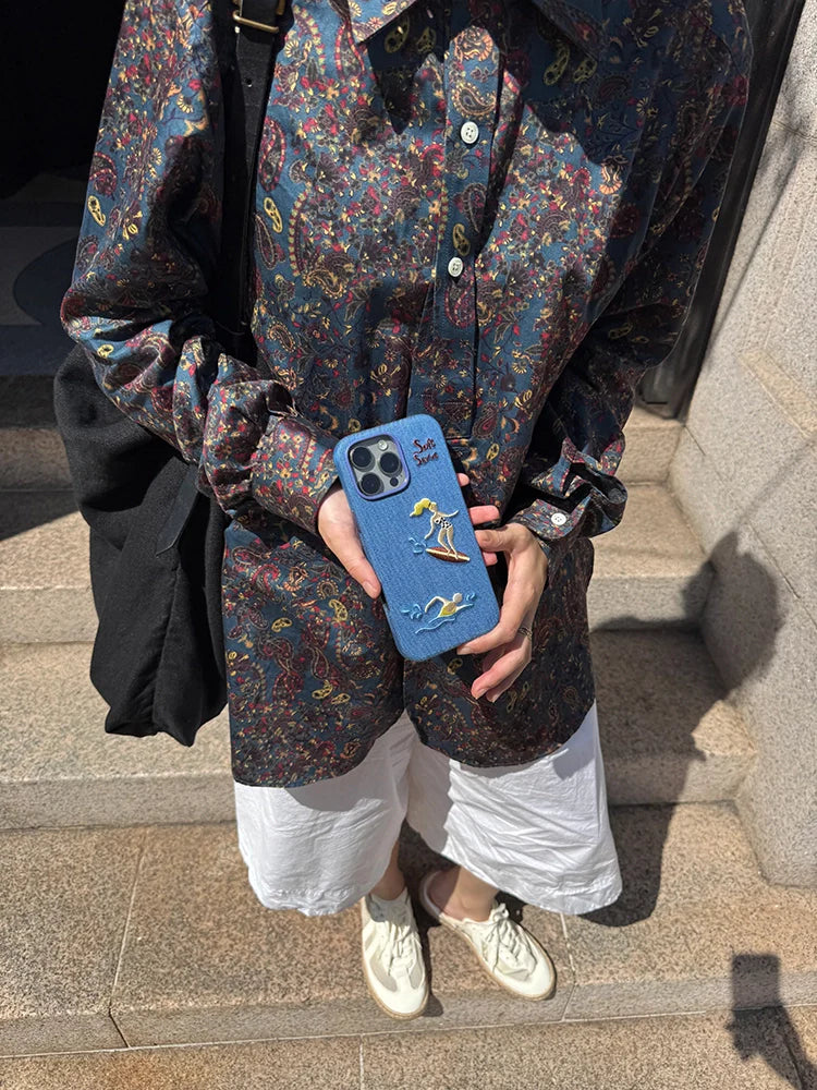 Surf & Tennis Embroidered MagSafe Case - TRLab Shop