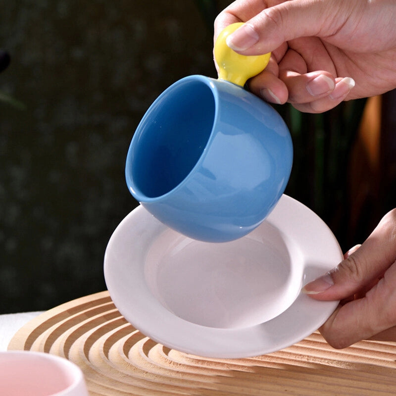 Nordic-Style Ceramic Coffee Cup and Saucer Set - TRLab Shop