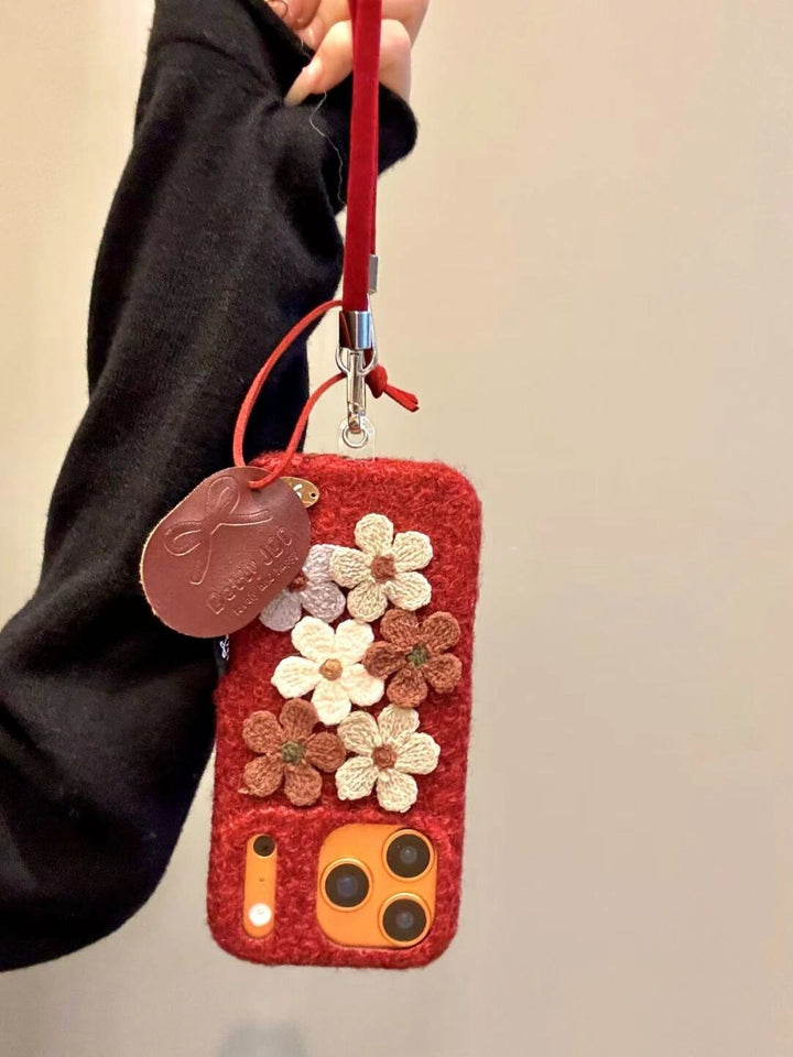 Embroidered Flower Phone Case - TRLab Shop