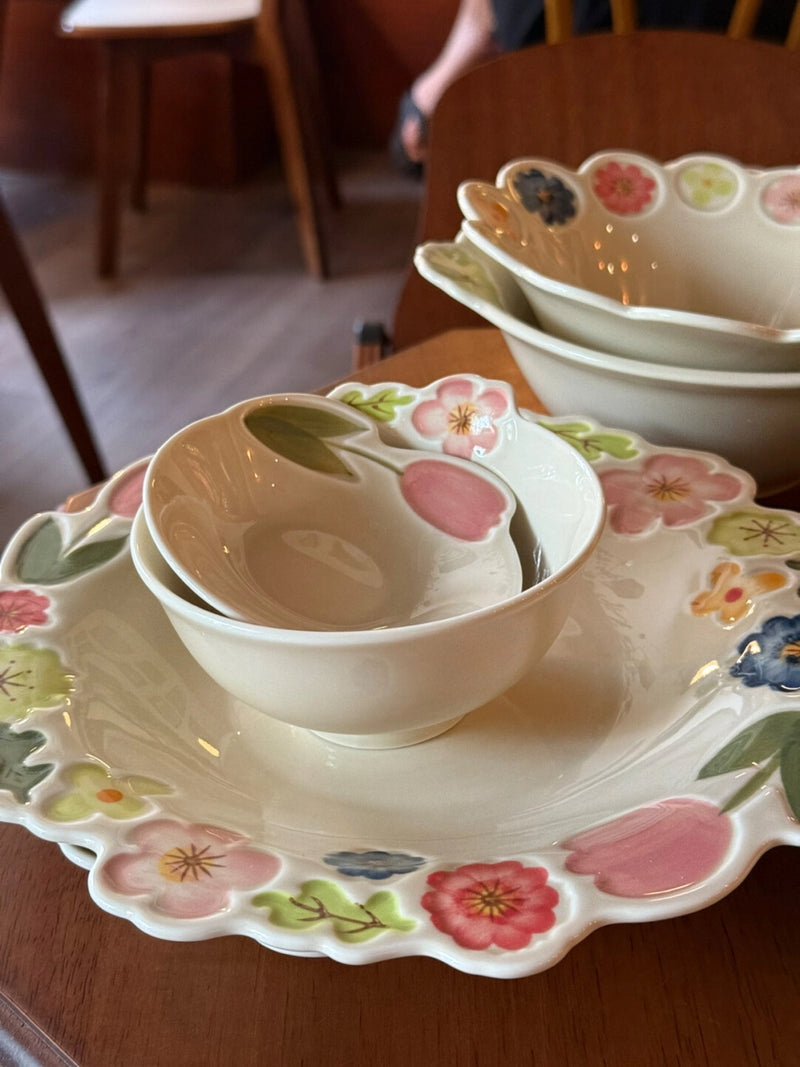Floral Ceramic Bowl & Soup Plate - TRLab Shop