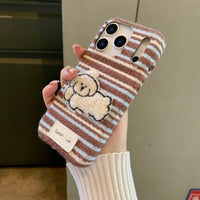 Terry Puppy embroidered phone case by TRLab Shop featuring a cute puppy design on a protective cover.
