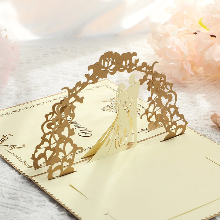 3D Pop Up Paper Art Wedding Invitation