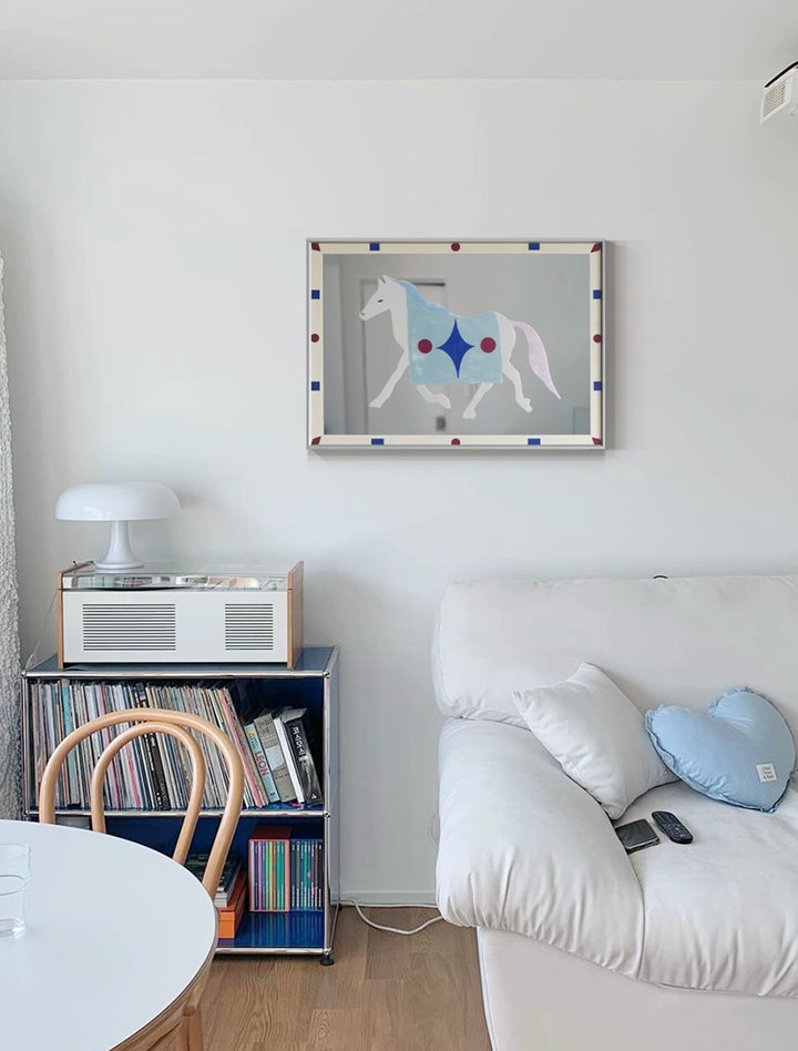 Bauhaus-Style Pony Mirror Wall Art