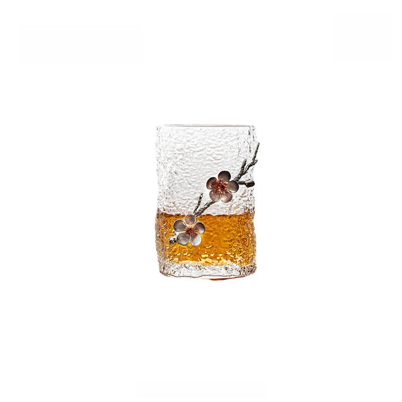 Floral Hammered Glass