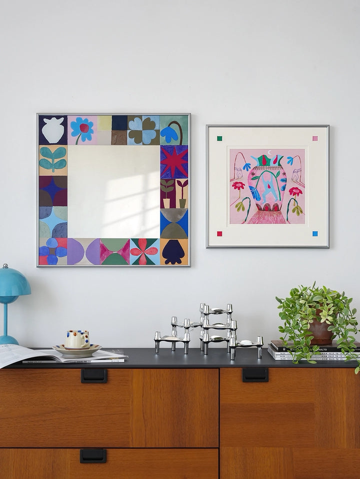 Celestial Moonlight Garden Mirror Wall Art