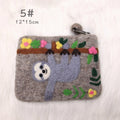 Felted Sloth Coin Pouch - TRLab Shop