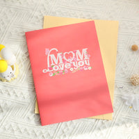Love Mom 3D Pop Up Paper Art Greeting Card