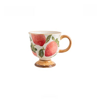 Floral Wildness Embossed Ceramic Cup