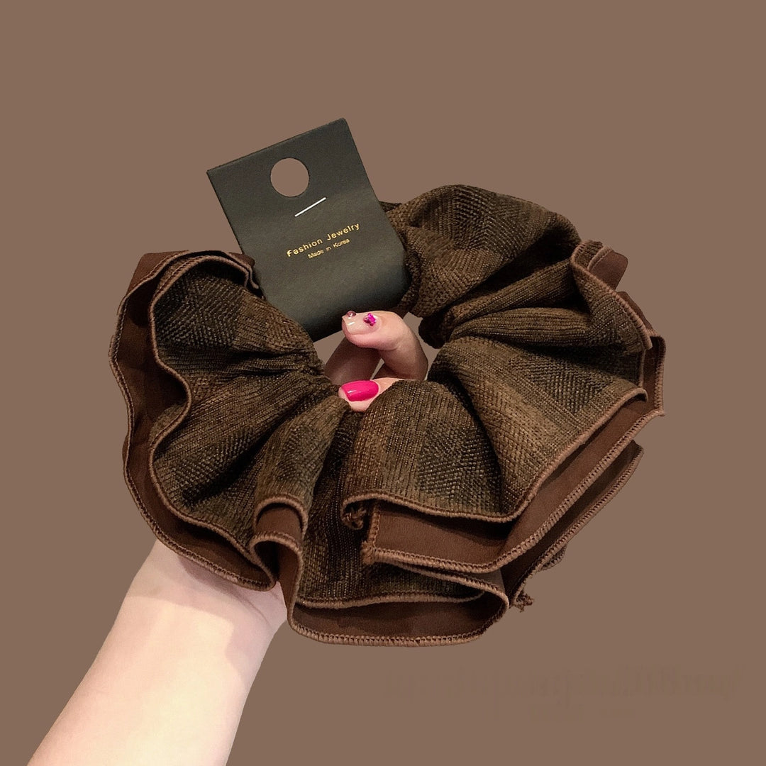 Double Espresso Wavy Hem Scrunchie - TRLab Shop