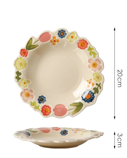 Floral Ceramic Bowl & Soup Plate - TRLab Shop