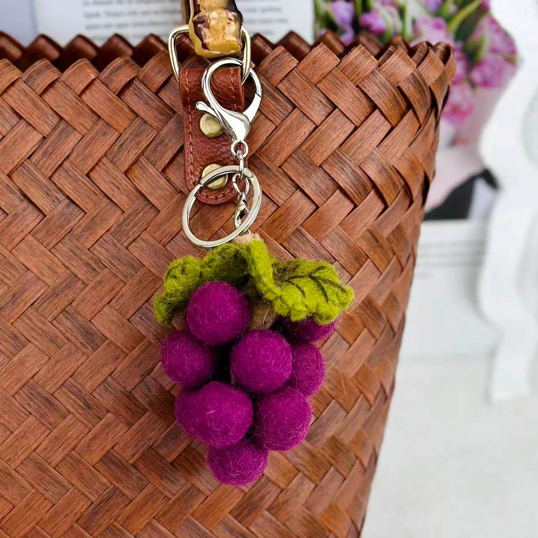Felted Verdant Grapes Charm - TRLab Shop