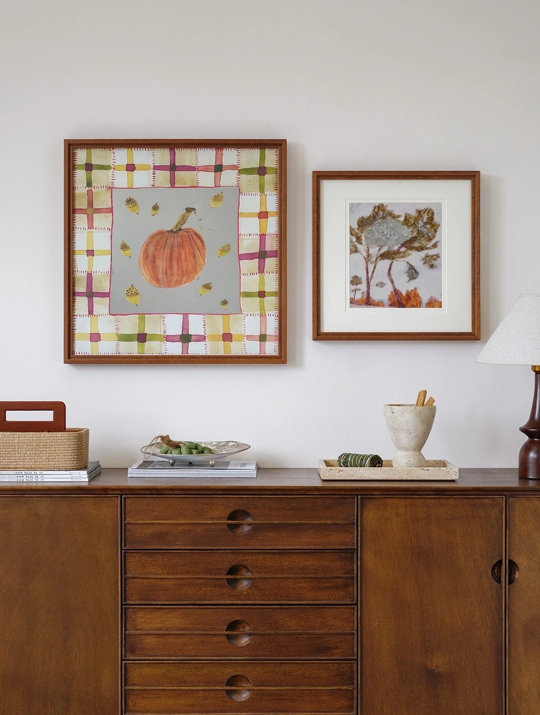 Autumn Pumpkins Mirror Wall Art