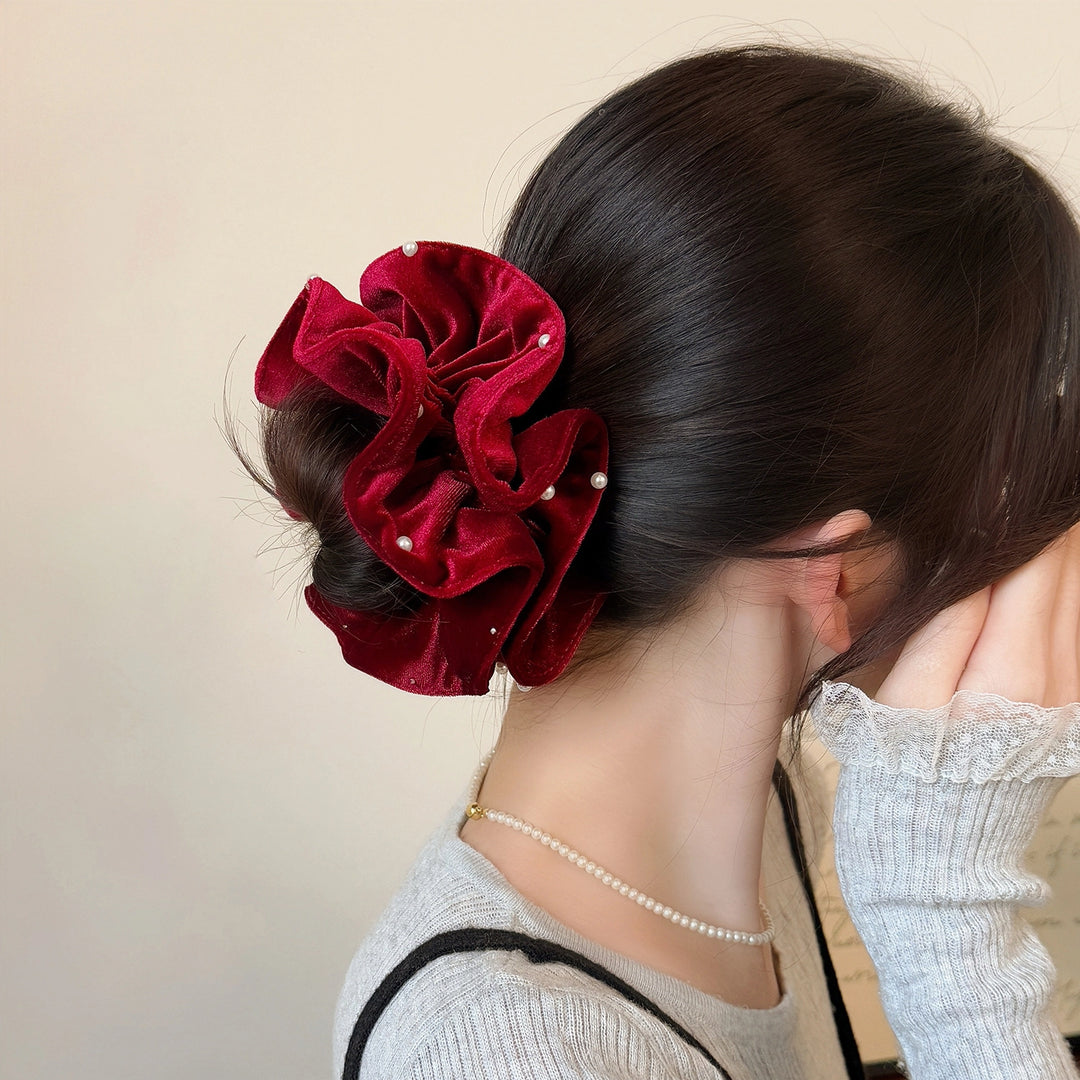 Pearls Scattered Starlight Wavy Hem Scrunchie - TRLab Shop