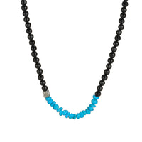 Black Onyx and Turquoise Beaded Necklace